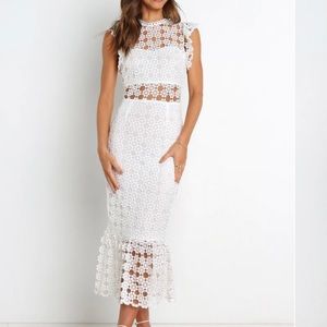 NWT White Lauren Petal & Pup Dress